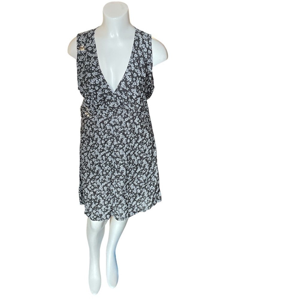 Faithful the Brand Penne Leilani navy and white floral print mini dress sz 8